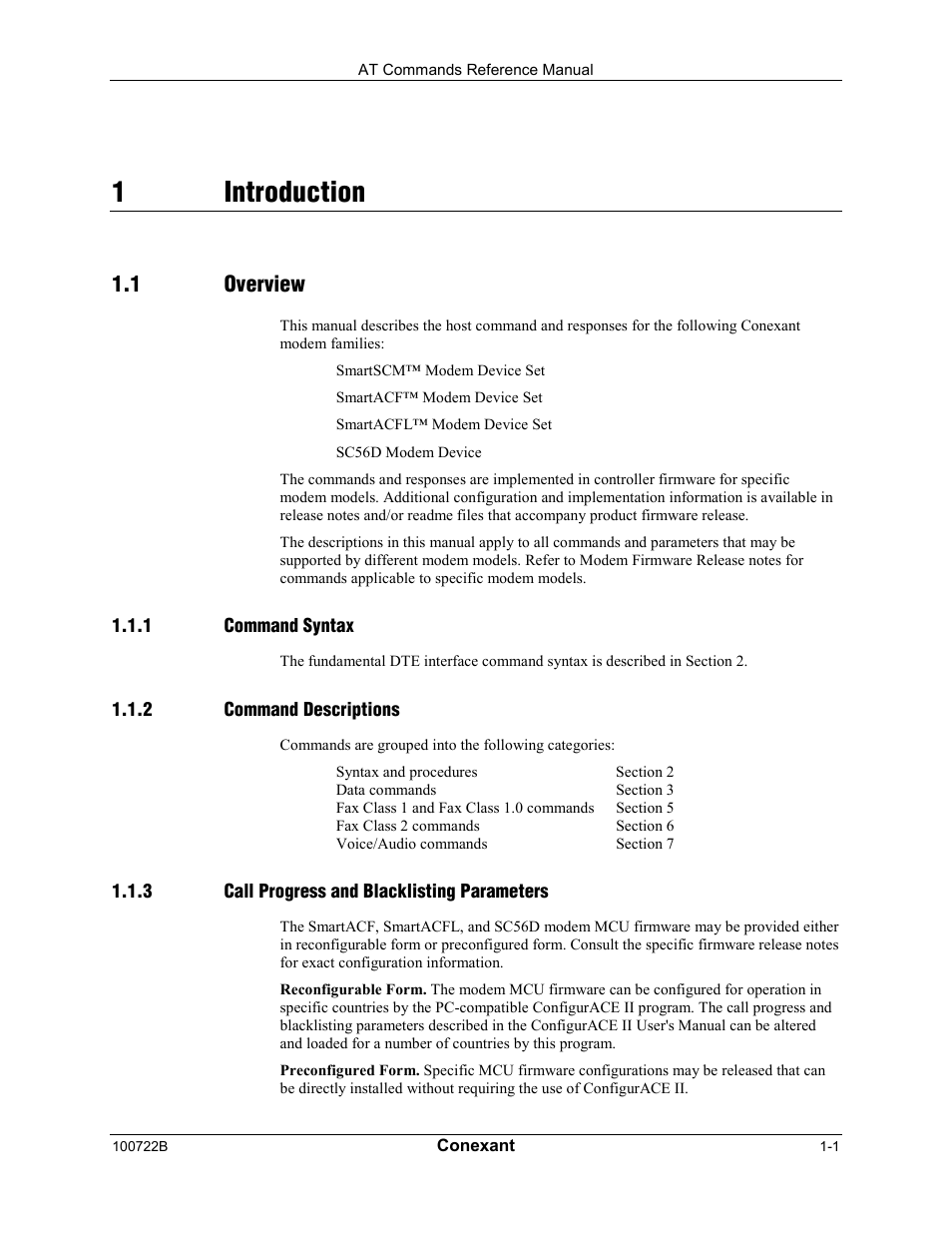 1introduction, 1 overview | Comtrol AT Command Set Rev A User Manual | Page 13 / 230