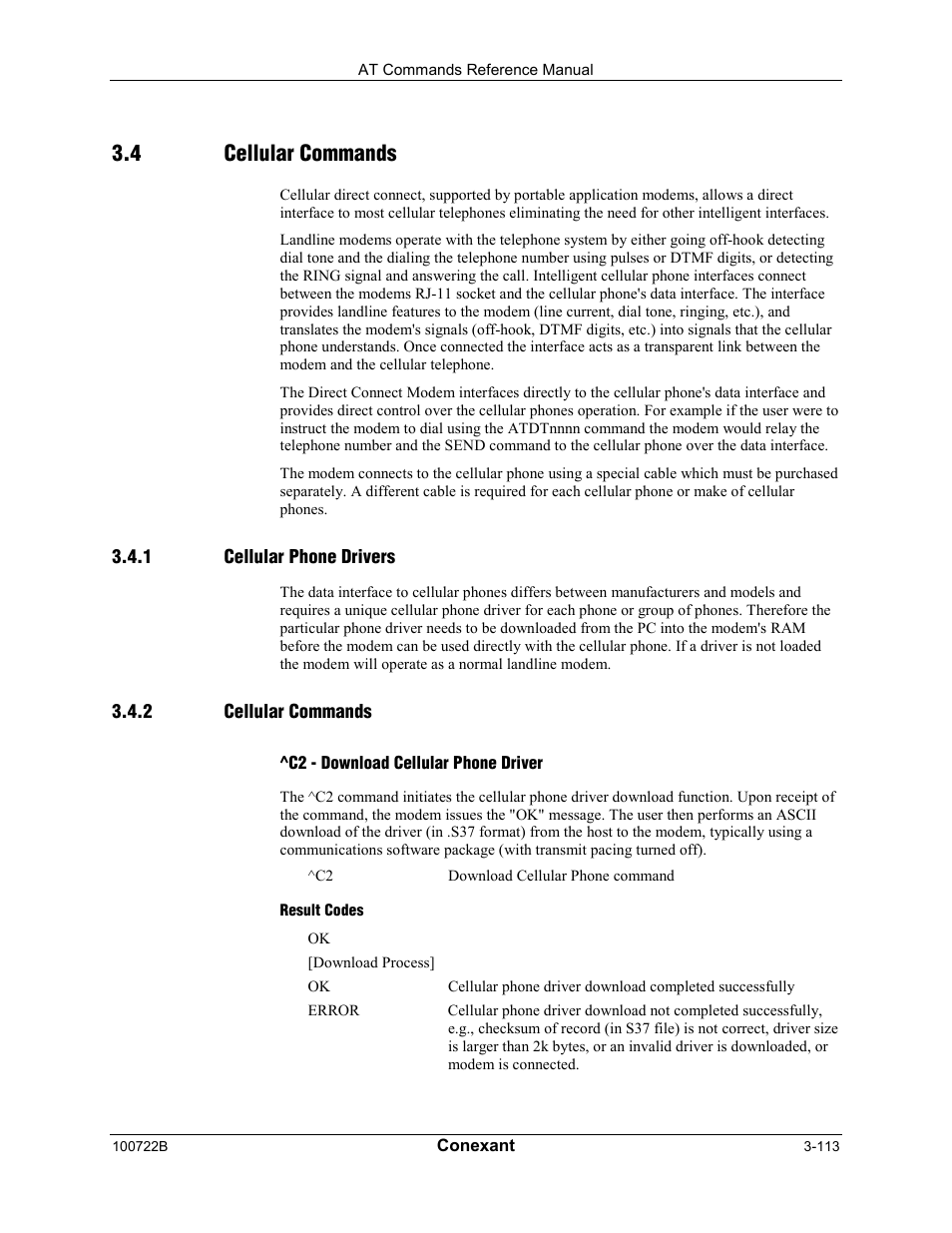 4 cellular commands | Comtrol AT Command Set Rev A User Manual | Page 139 / 230