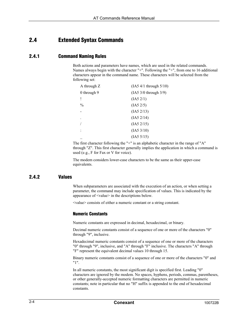 4 extended syntax commands | Comtrol AT Command Set Rev A User Manual | Page 18 / 230