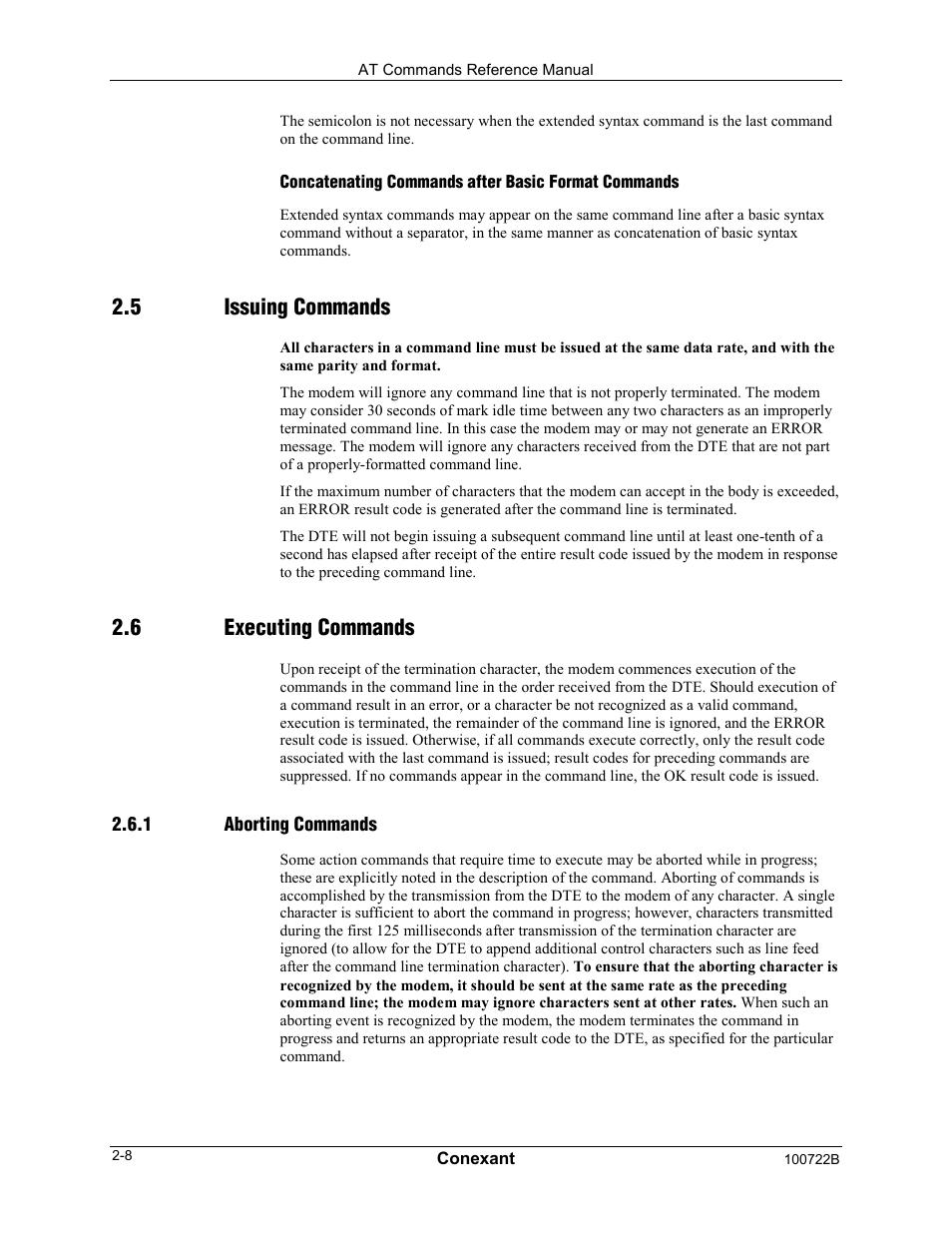 5 issuing commands, 6 executing commands | Comtrol AT Command Set Rev A User Manual | Page 22 / 230