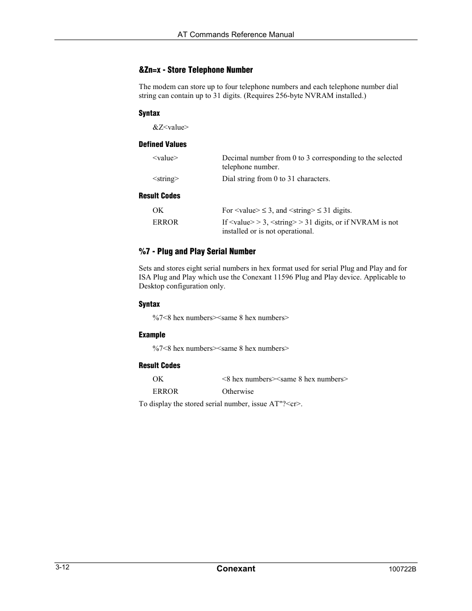 Comtrol AT Command Set Rev A User Manual | Page 38 / 230