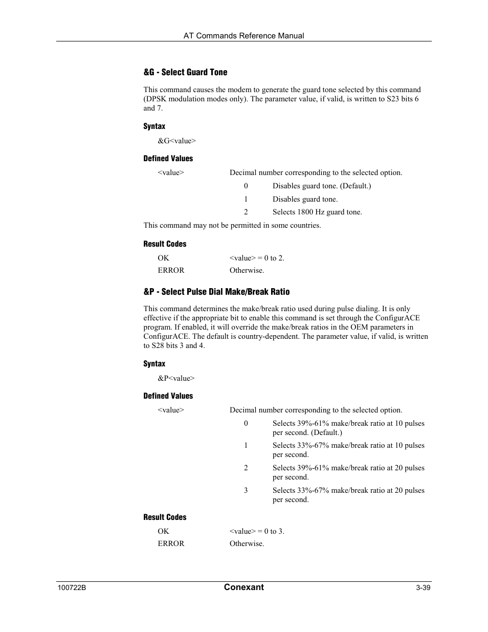 Comtrol AT Command Set Rev A User Manual | Page 65 / 230