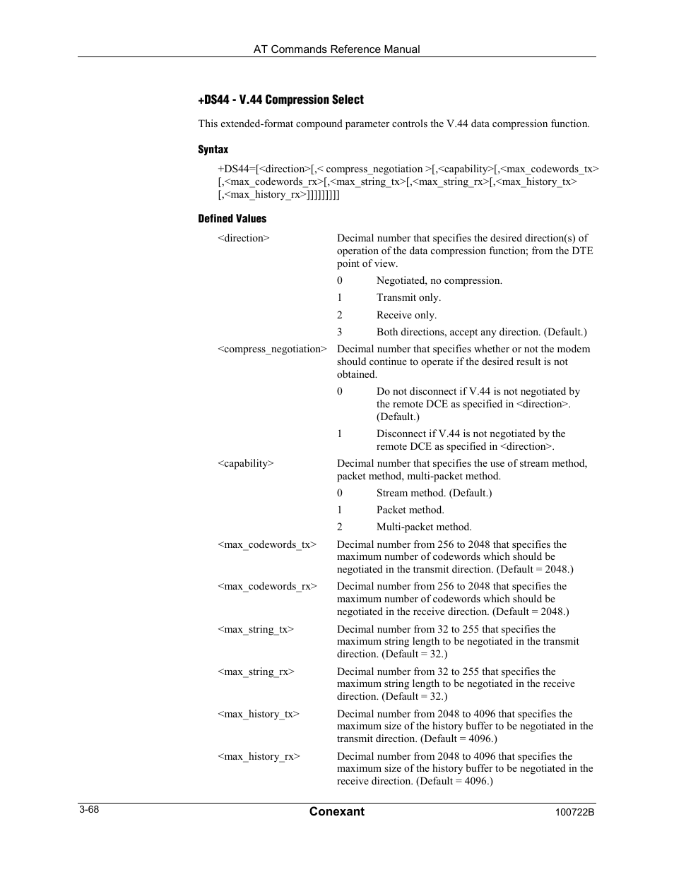 Comtrol AT Command Set Rev A User Manual | Page 94 / 230