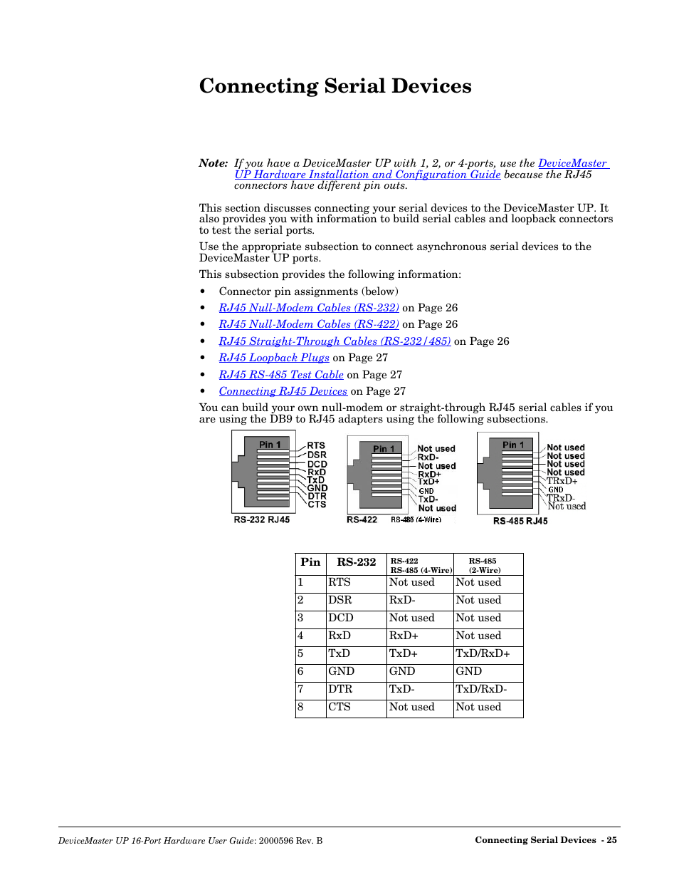 Connecting serial devices | Comtrol UP 16-Port User Manual | Page 25 / 54