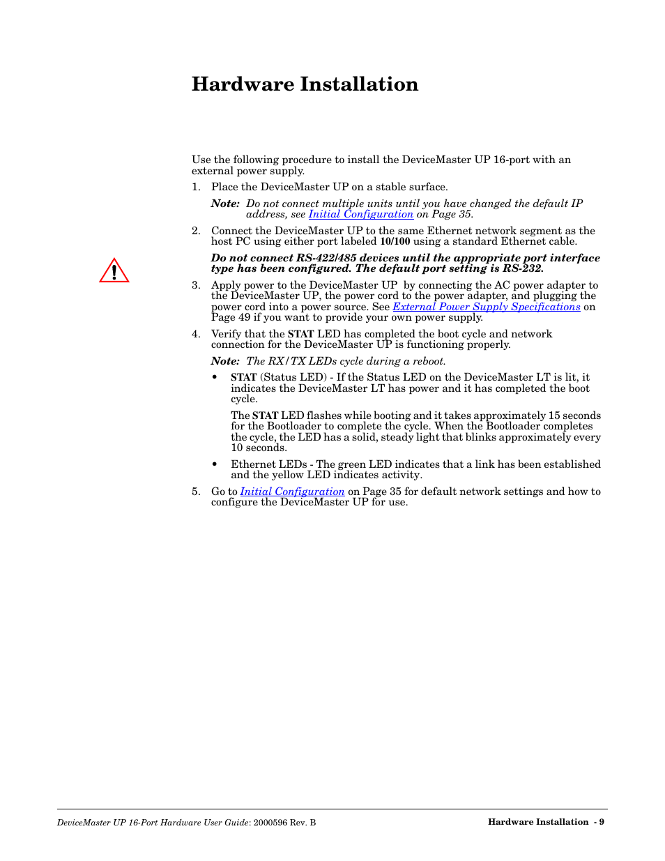 Hardware installation | Comtrol UP 16-Port User Manual | Page 9 / 54