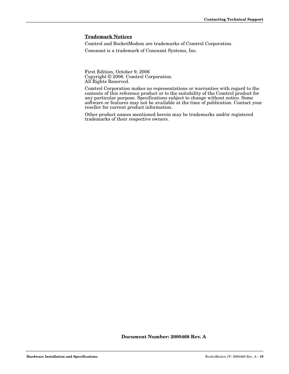 Comtrol RM-4 User Manual | Page 19 / 19