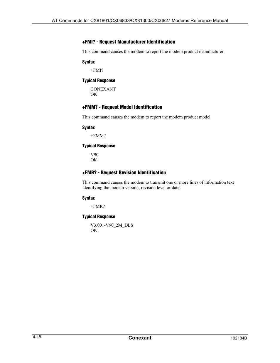 Fit - dte inactivity timeout, Syntax, Defined values | Reporting current or selected values, Reporting supported range of parameter values | Comtrol AT Commands User Manual | Page 172 / 206