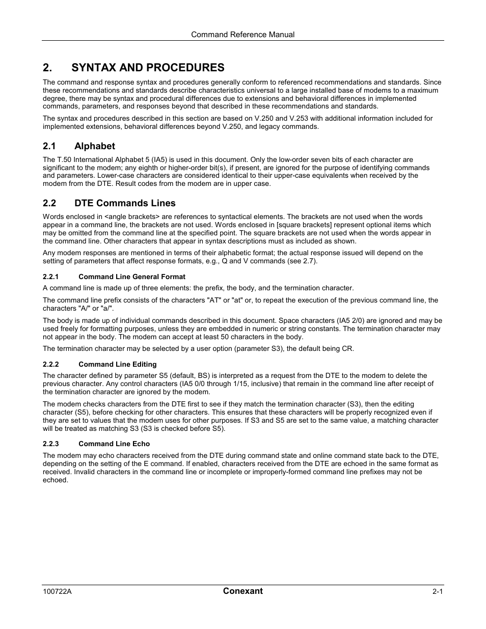 Syntax and procedures | Comtrol AT Commands for SmartACFL User Manual | Page 13 / 172