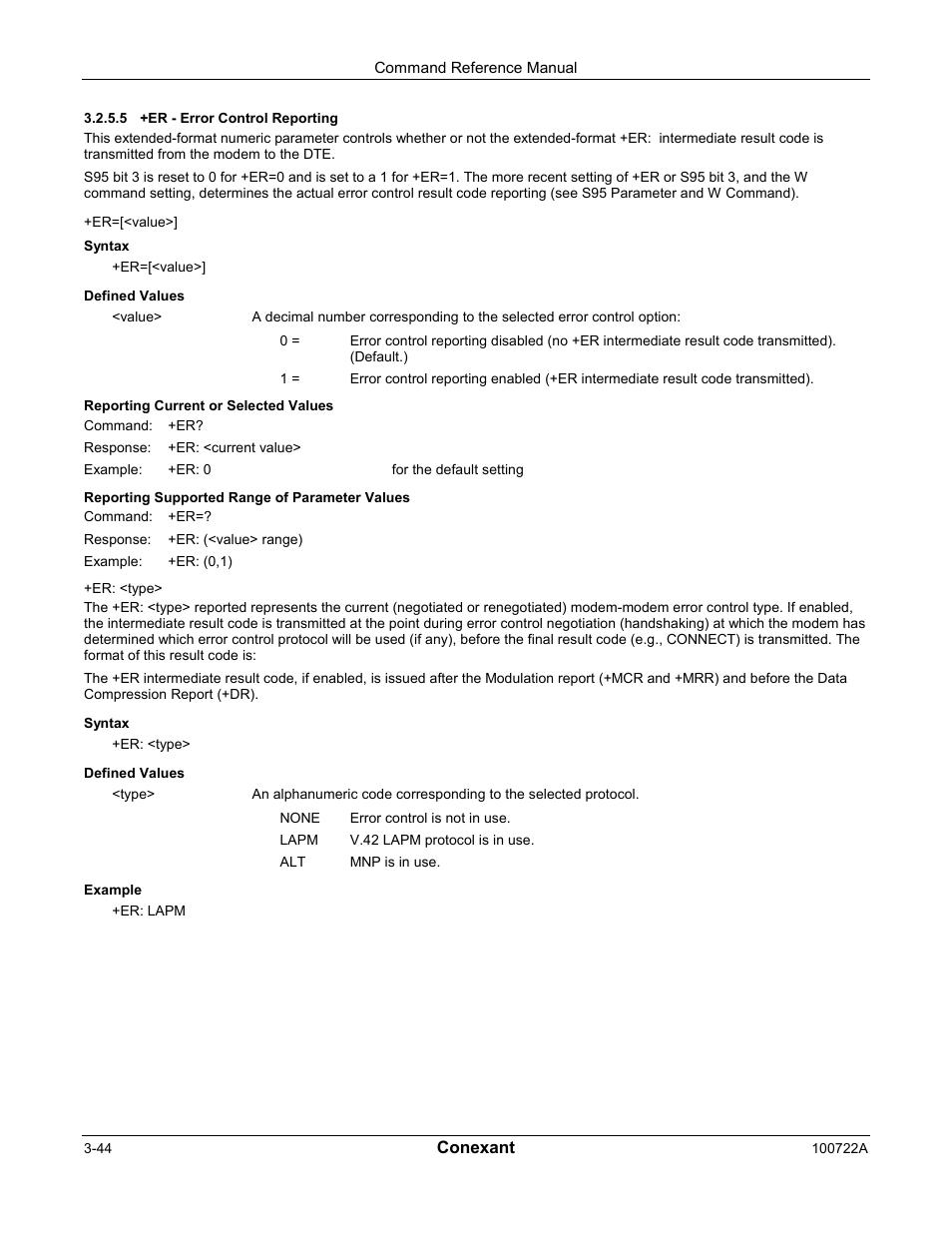 Comtrol AT Commands for SmartACFL User Manual | Page 64 / 172