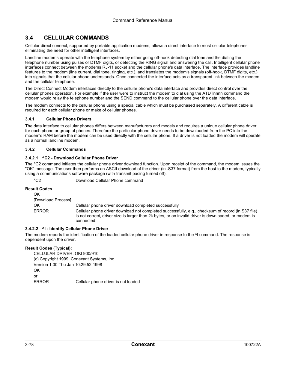 4 cellular commands | Comtrol AT Commands for SmartACFL User Manual | Page 98 / 172