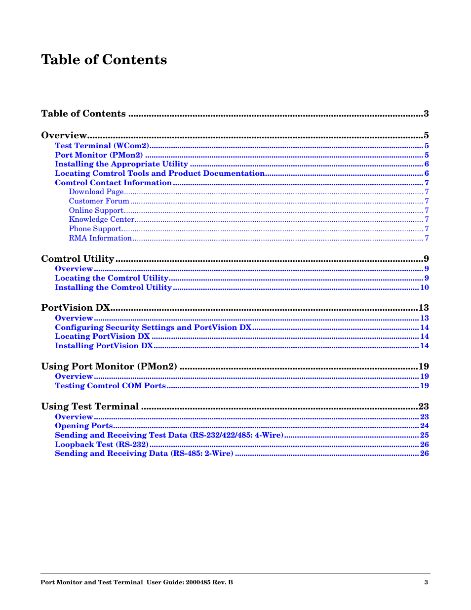 Comtrol WCom2 User Manual | Page 3 / 30