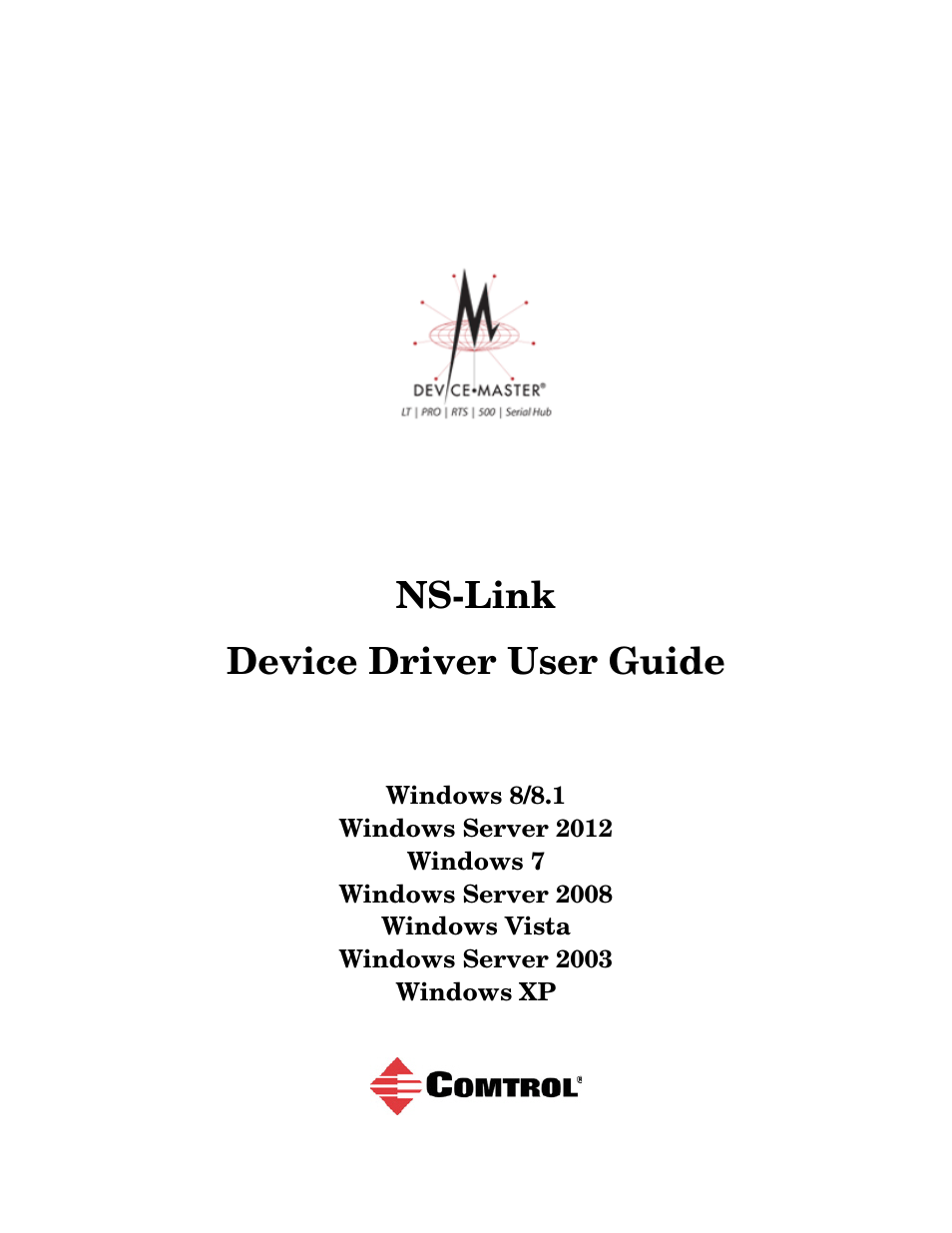 Comtrol DeviceMaster NS-Link User Manual | 88 pages