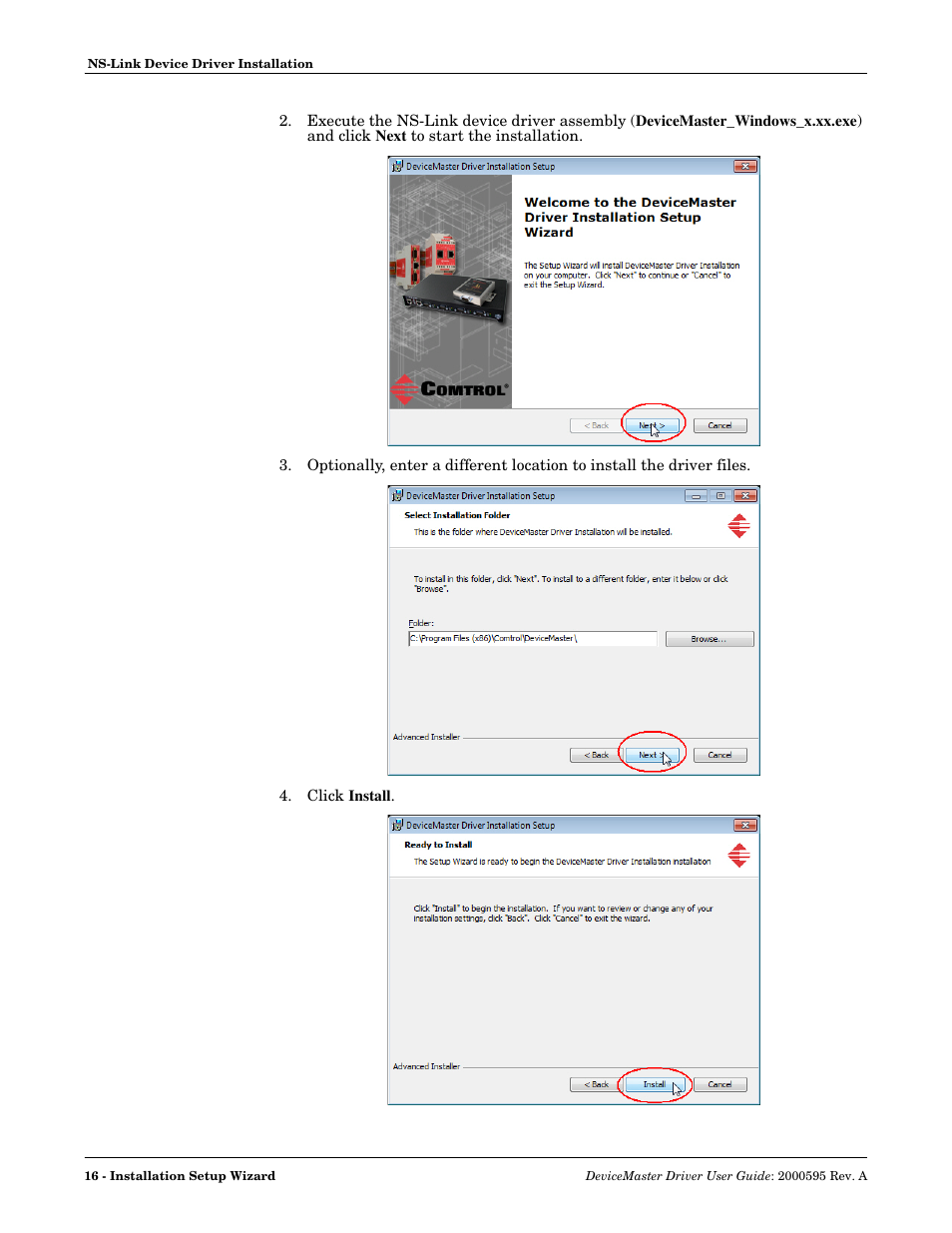 Comtrol DeviceMaster NS-Link User Manual | Page 16 / 88