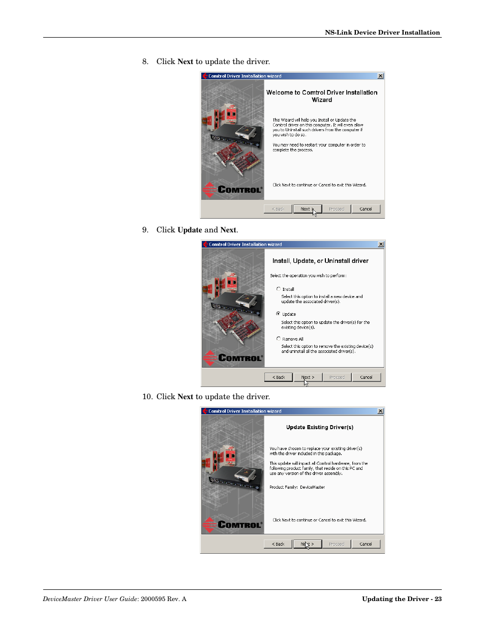 Comtrol DeviceMaster NS-Link User Manual | Page 23 / 88