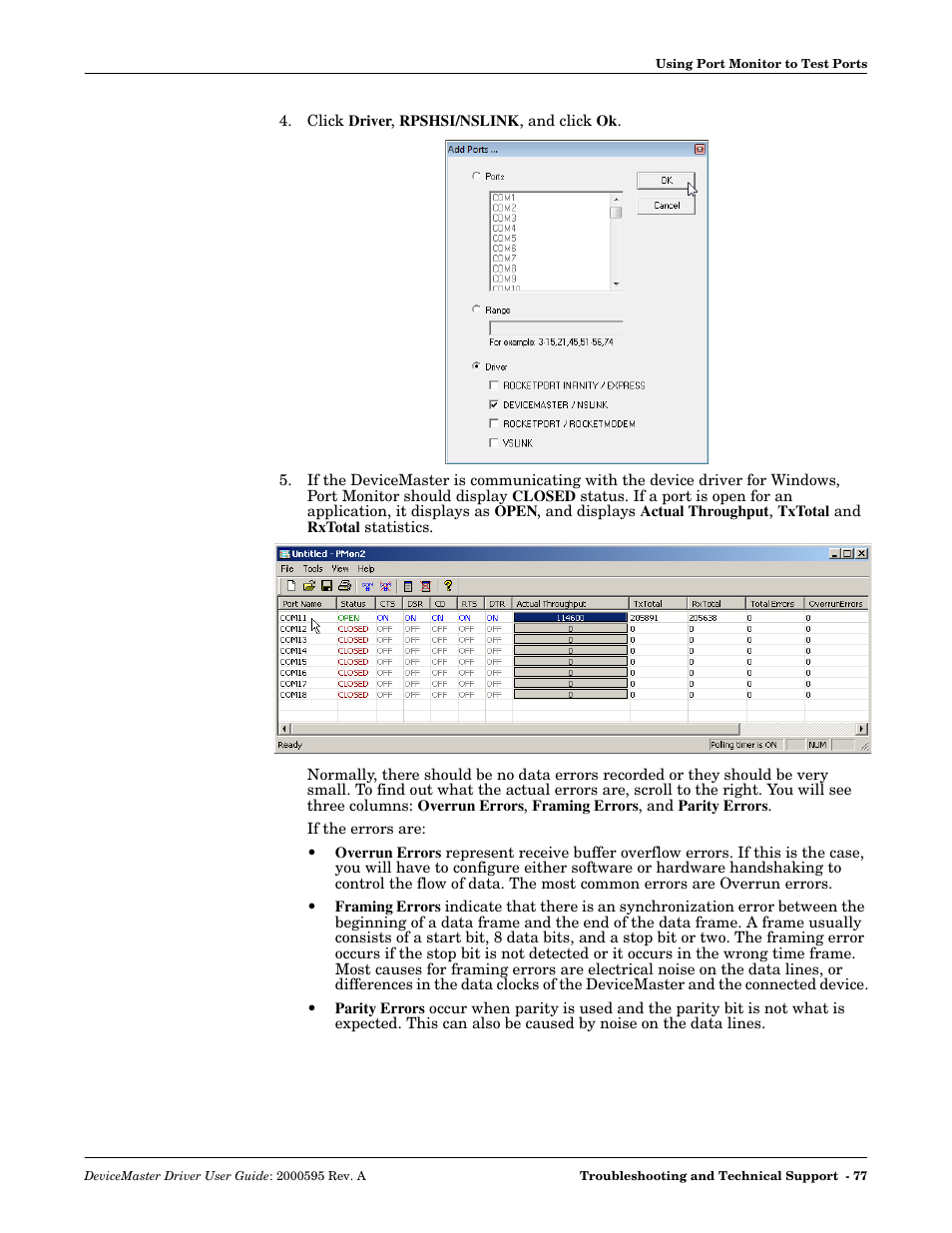 Comtrol DeviceMaster NS-Link User Manual | Page 77 / 88