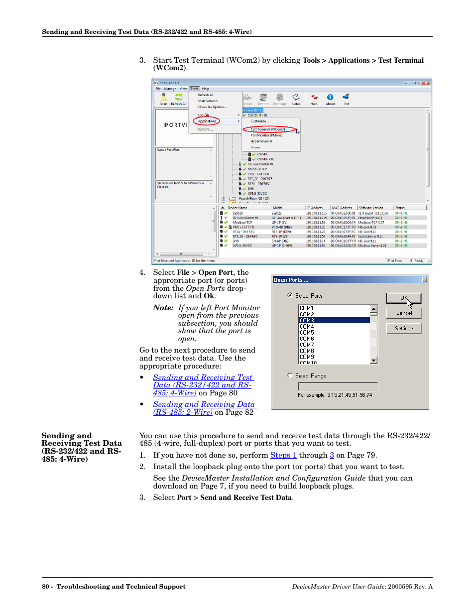 Comtrol DeviceMaster NS-Link User Manual | Page 80 / 88