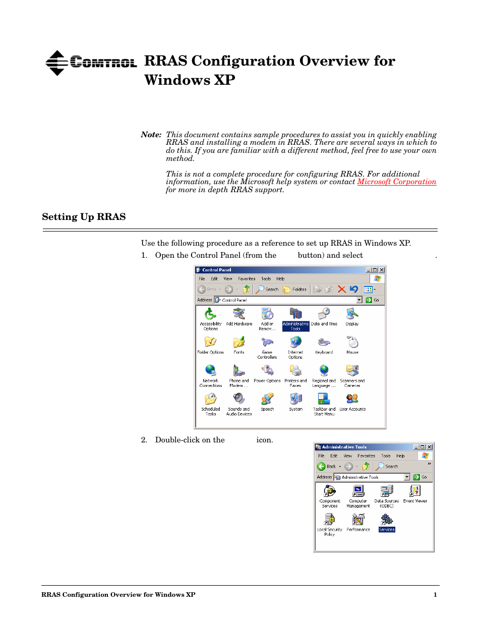 Comtrol RRAS User Manual | 6 pages