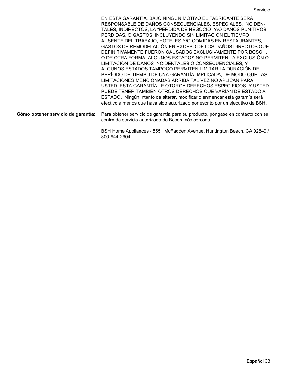 Bosch Gas free-standing Range with Mechanical controls User Manual | Page 101 / 104