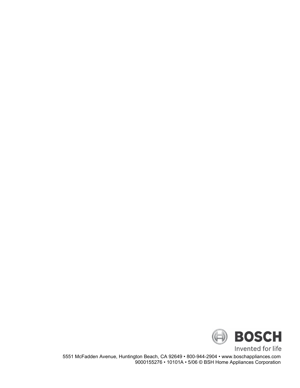 Bosch Gas free-standing Range with Mechanical controls User Manual | Page 104 / 104