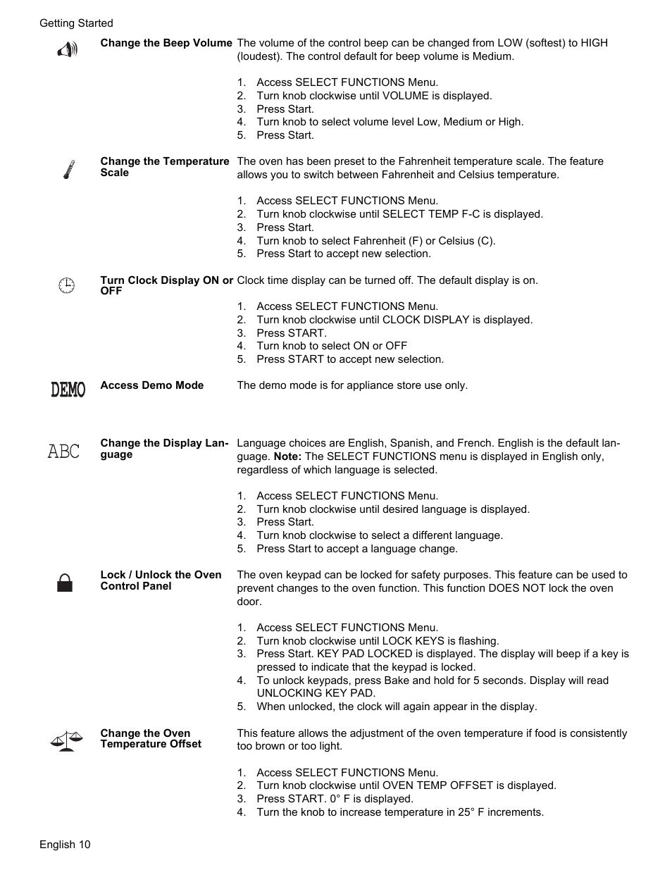 Bosch Gas free-standing Range with Mechanical controls User Manual | Page 12 / 104