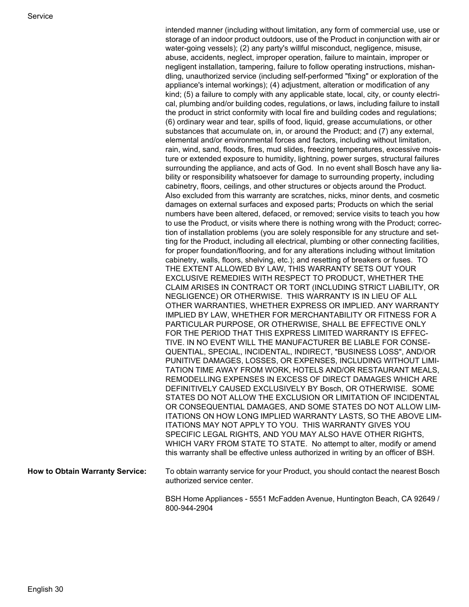 Bosch Gas free-standing Range with Mechanical controls User Manual | Page 32 / 104