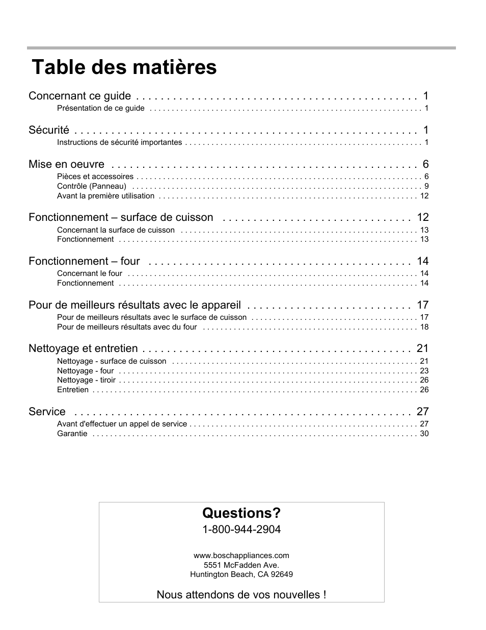 Bosch Gas free-standing Range with Mechanical controls User Manual | Page 34 / 104