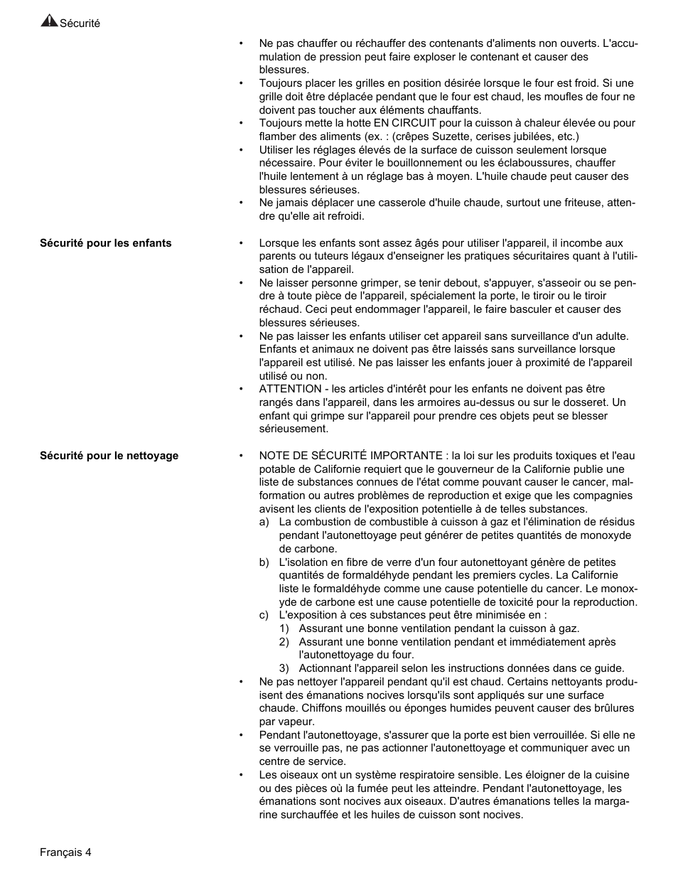 Bosch Gas free-standing Range with Mechanical controls User Manual | Page 38 / 104