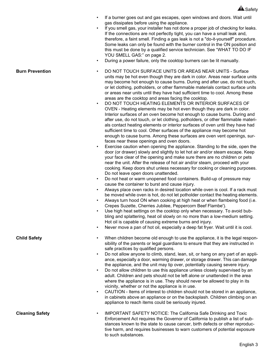 Bosch Gas free-standing Range with Mechanical controls User Manual | Page 5 / 104