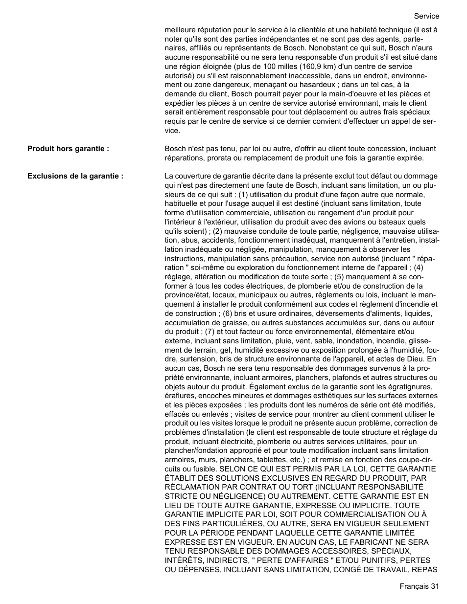 Bosch Gas free-standing Range with Mechanical controls User Manual | Page 65 / 104