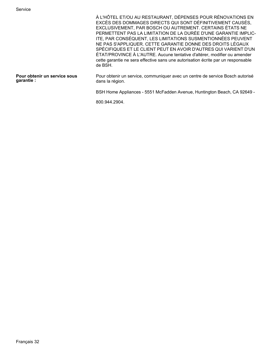 Bosch Gas free-standing Range with Mechanical controls User Manual | Page 66 / 104