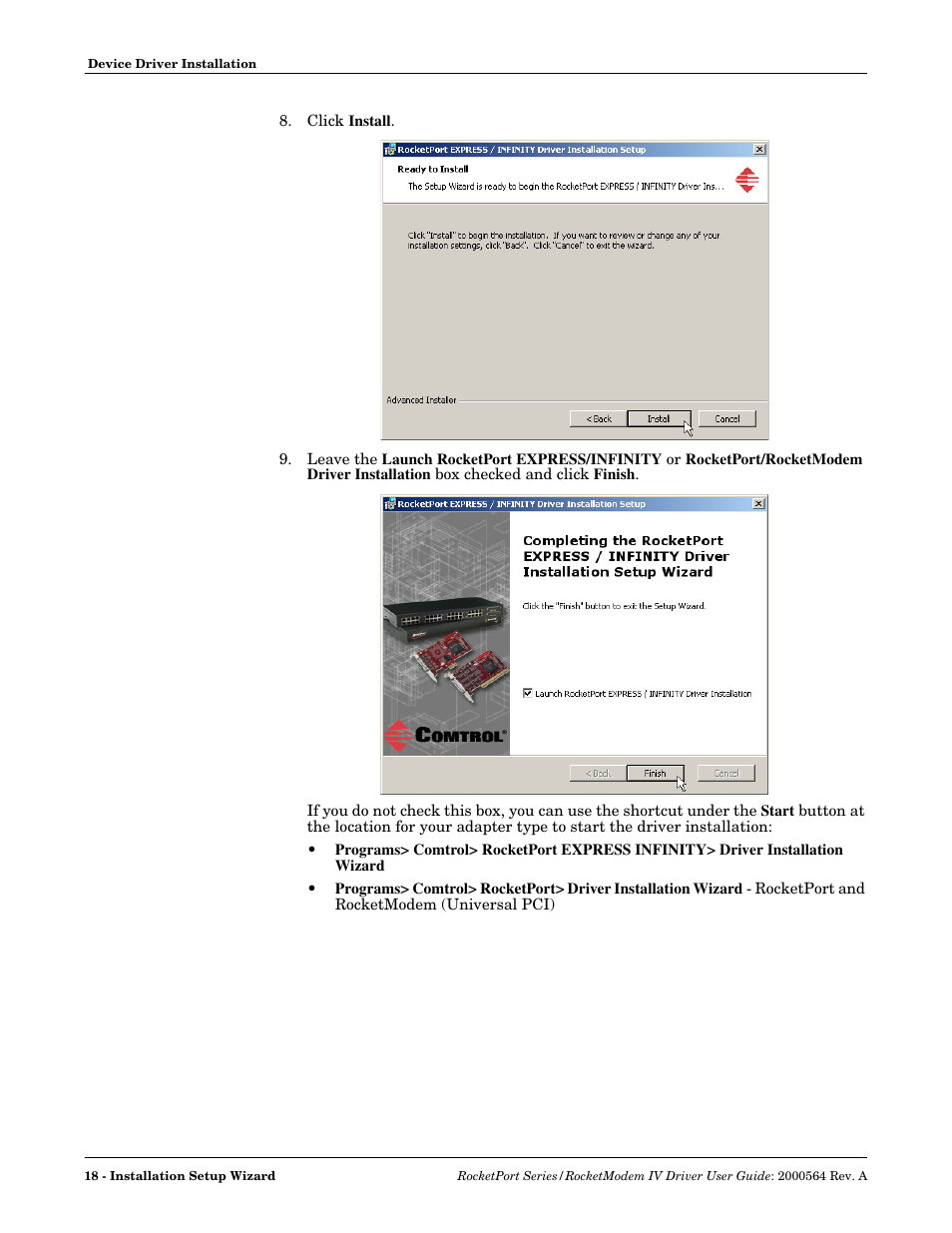 Comtrol Rocket Port User Manual | Page 12 / 66