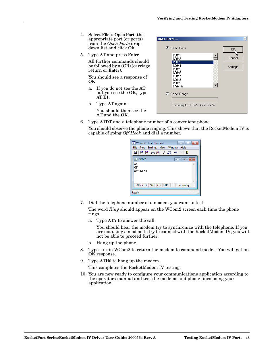 Comtrol Rocket Port User Manual | Page 43 / 66
