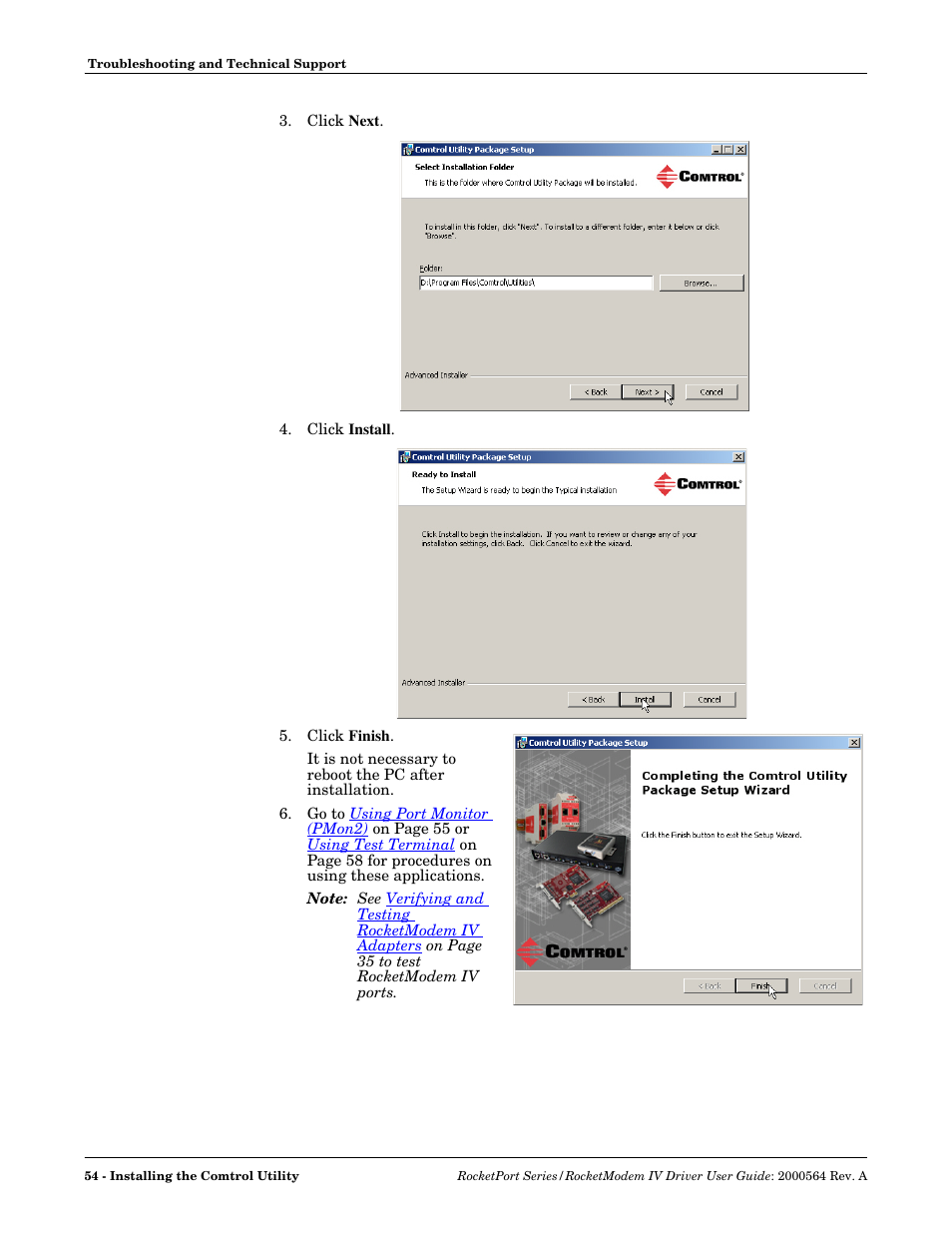 Comtrol Rocket Port User Manual | Page 54 / 66