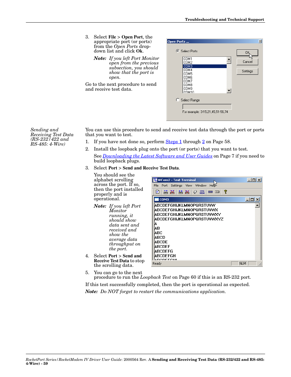 Comtrol Rocket Port User Manual | Page 59 / 66