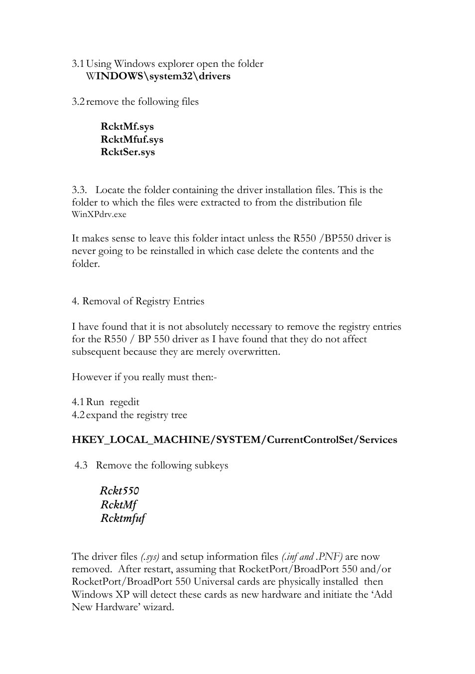 Comtrol RocketPort 550 uPCI Windows XP User Manual | Page 25 / 26