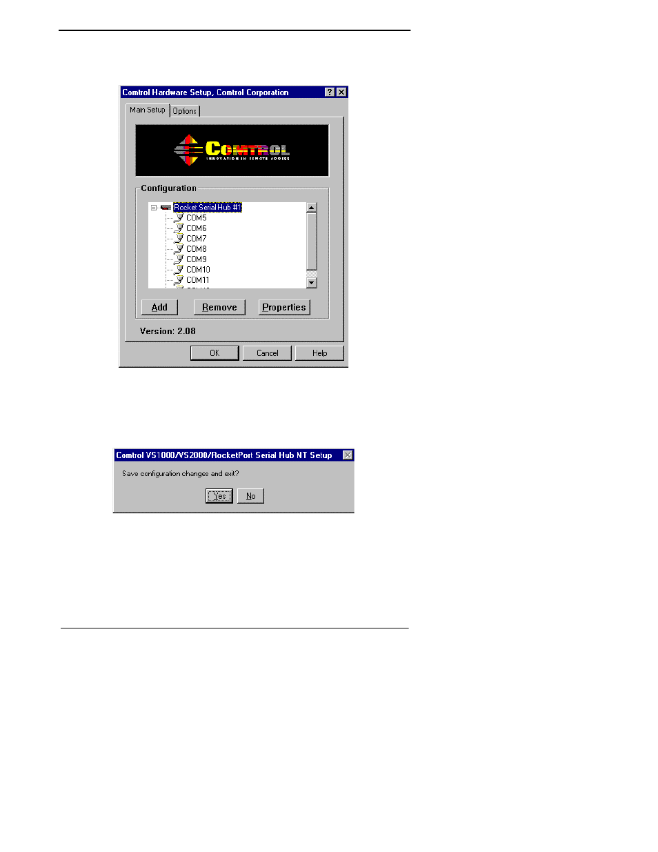 Select yes to complete vs-link installation | Comtrol RocketPort Serial Hub Series User Manual | Page 27 / 88