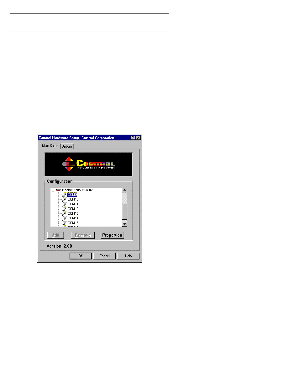 Highlight the com port that you want to configure, Configuring specific port features | Comtrol RocketPort Serial Hub Series User Manual | Page 40 / 88