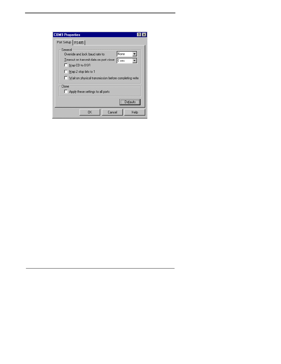 Click on the properties button, To configure rs-485 port options, go to step 7 | Comtrol RocketPort Serial Hub Series User Manual | Page 41 / 88