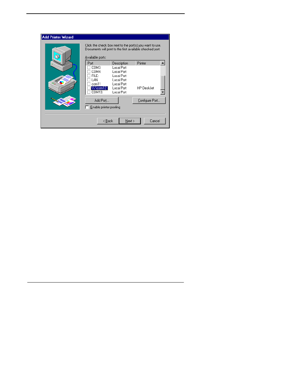 B. click new port, C. type in the name of the port, D. click the ok button | F. click the next button | Comtrol RocketPort Serial Hub Series User Manual | Page 59 / 88