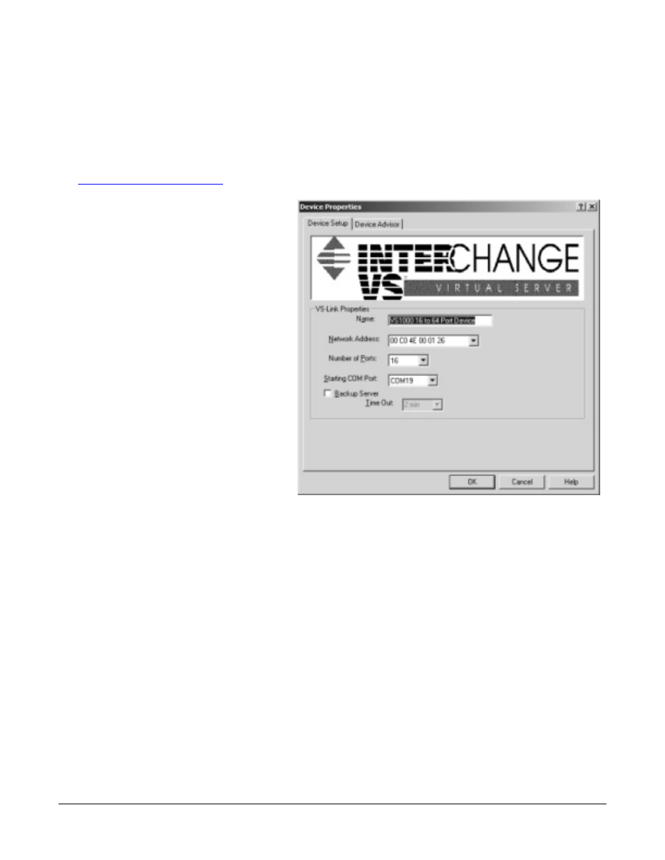 Access the main setup screen, Highlight the device name and select properties | Comtrol RPSH Windows 2000 User Manual | Page 10 / 23