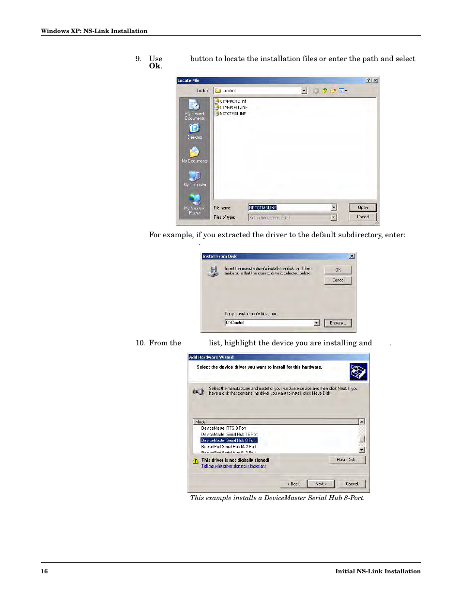 Comtrol NS-link Windows NT User Manual | Page 16 / 100