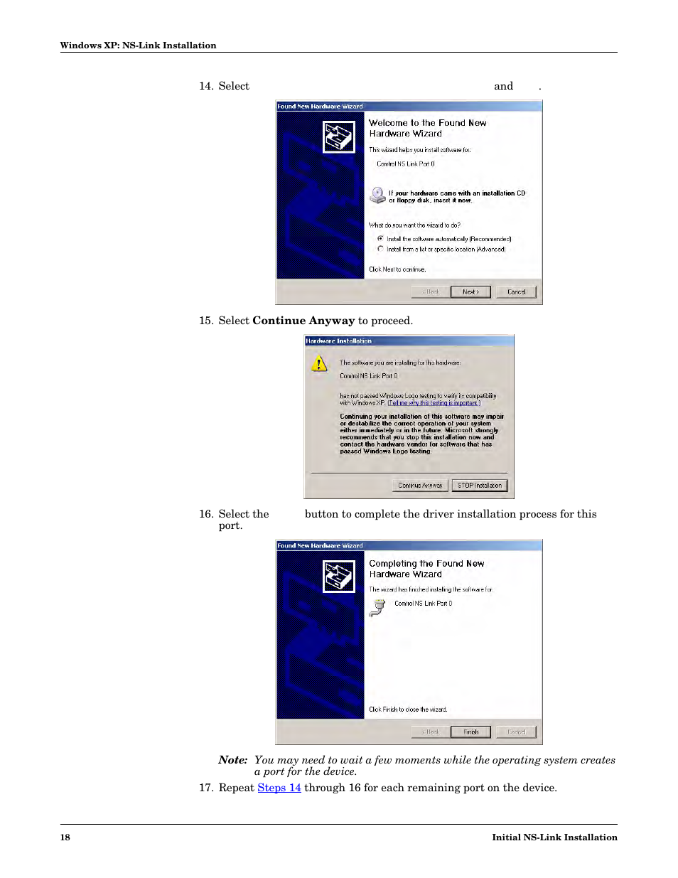 Comtrol NS-link Windows NT User Manual | Page 18 / 100