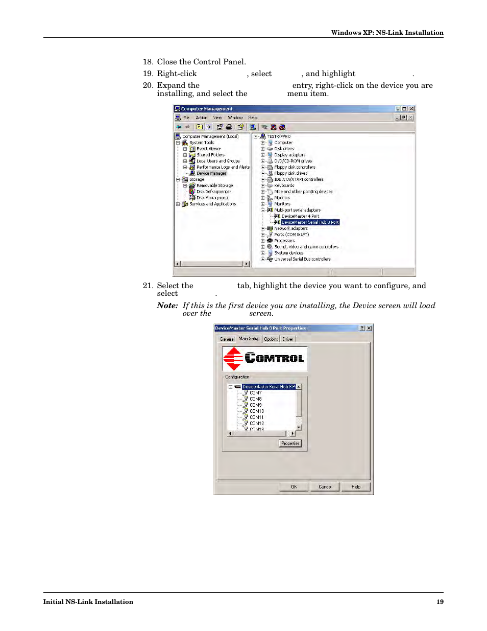 Comtrol NS-link Windows NT User Manual | Page 19 / 100