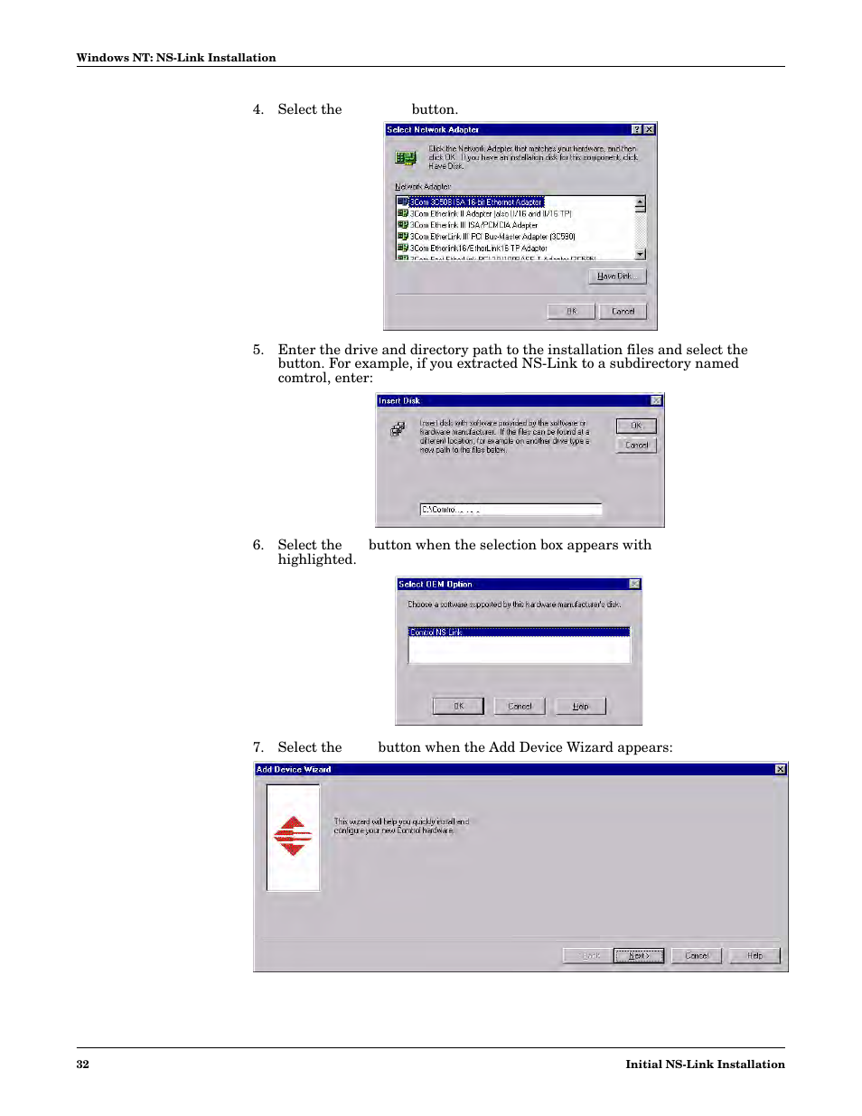 Comtrol NS-link Windows NT User Manual | Page 32 / 100
