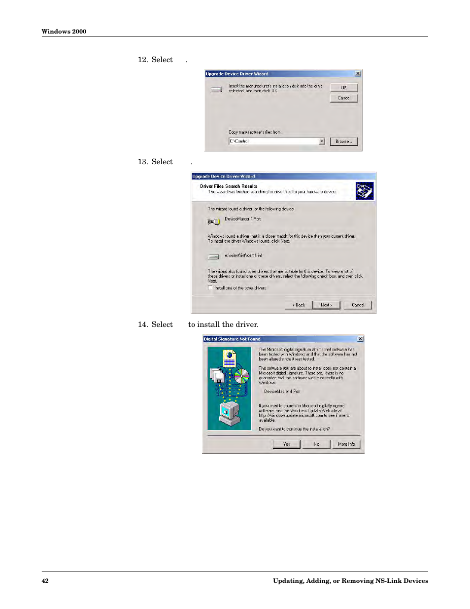 Comtrol NS-link Windows NT User Manual | Page 42 / 100