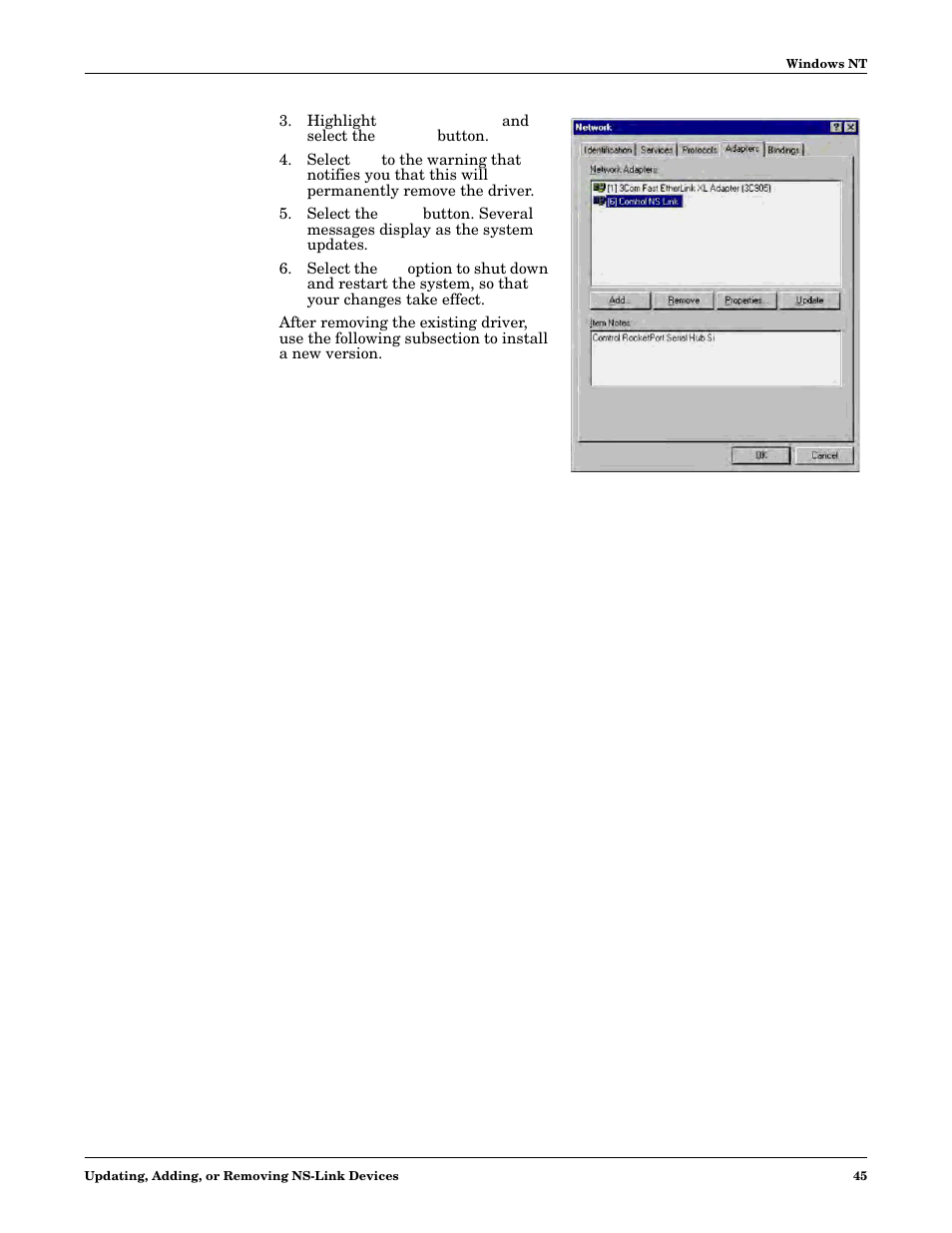 Comtrol NS-link Windows NT User Manual | Page 45 / 100