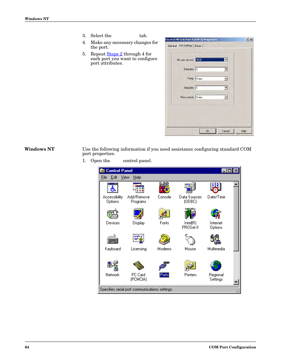Windows nt | Comtrol NS-link Windows NT User Manual | Page 64 / 100