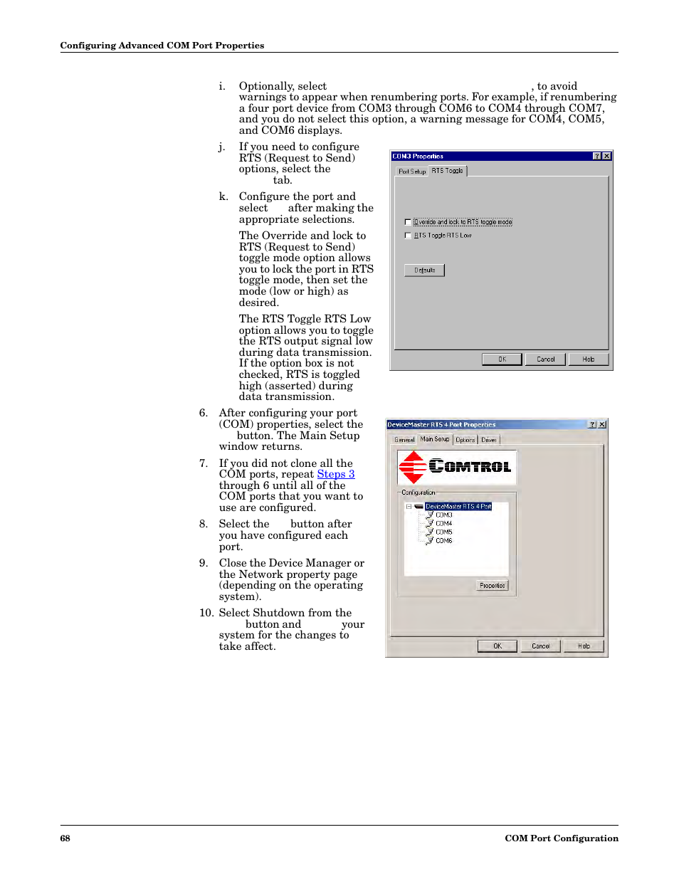Comtrol NS-link Windows NT User Manual | Page 68 / 100