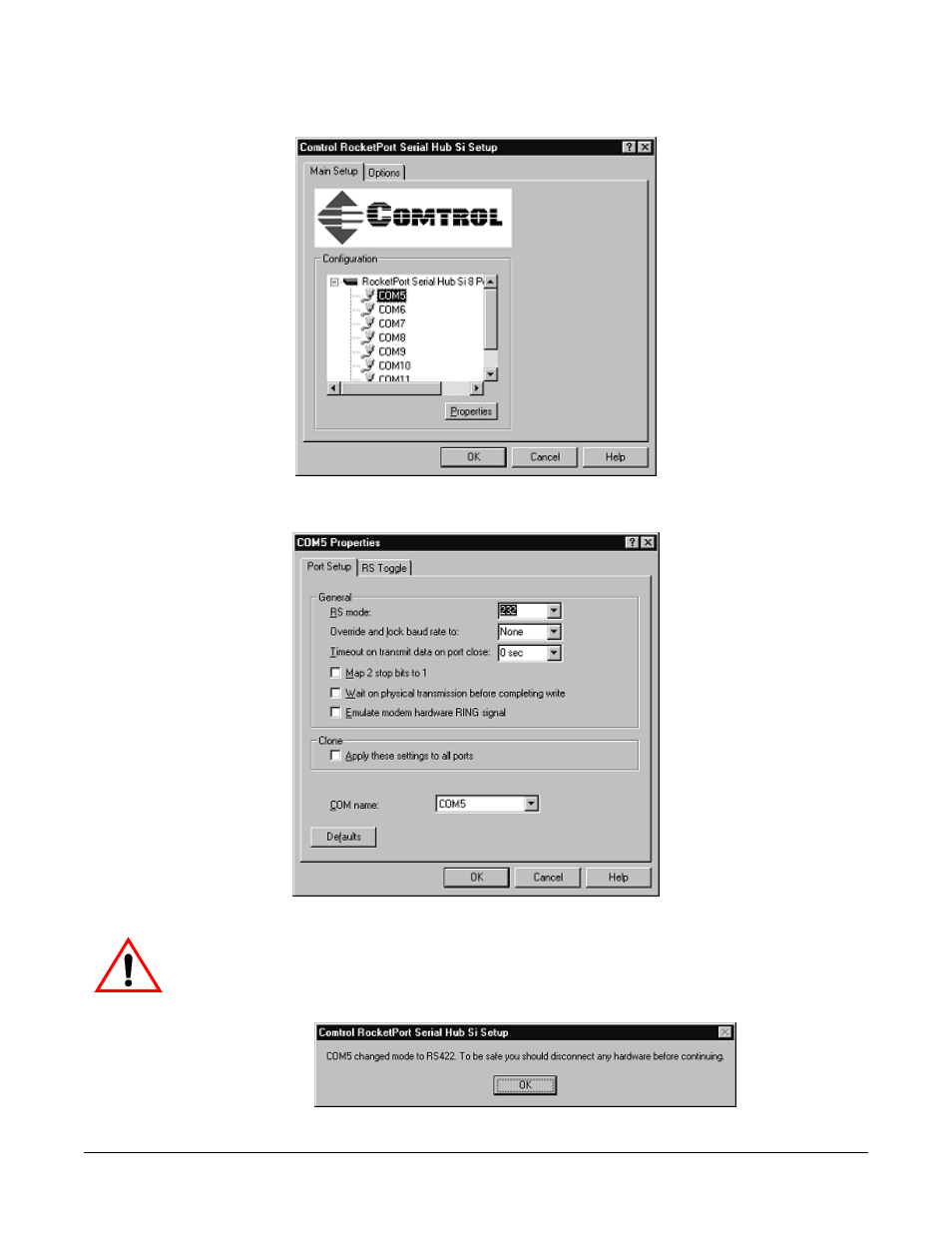 Comtrol RocketPort Serial Hub Si Driver Installation for Windows 98 User Manual | Page 19 / 47