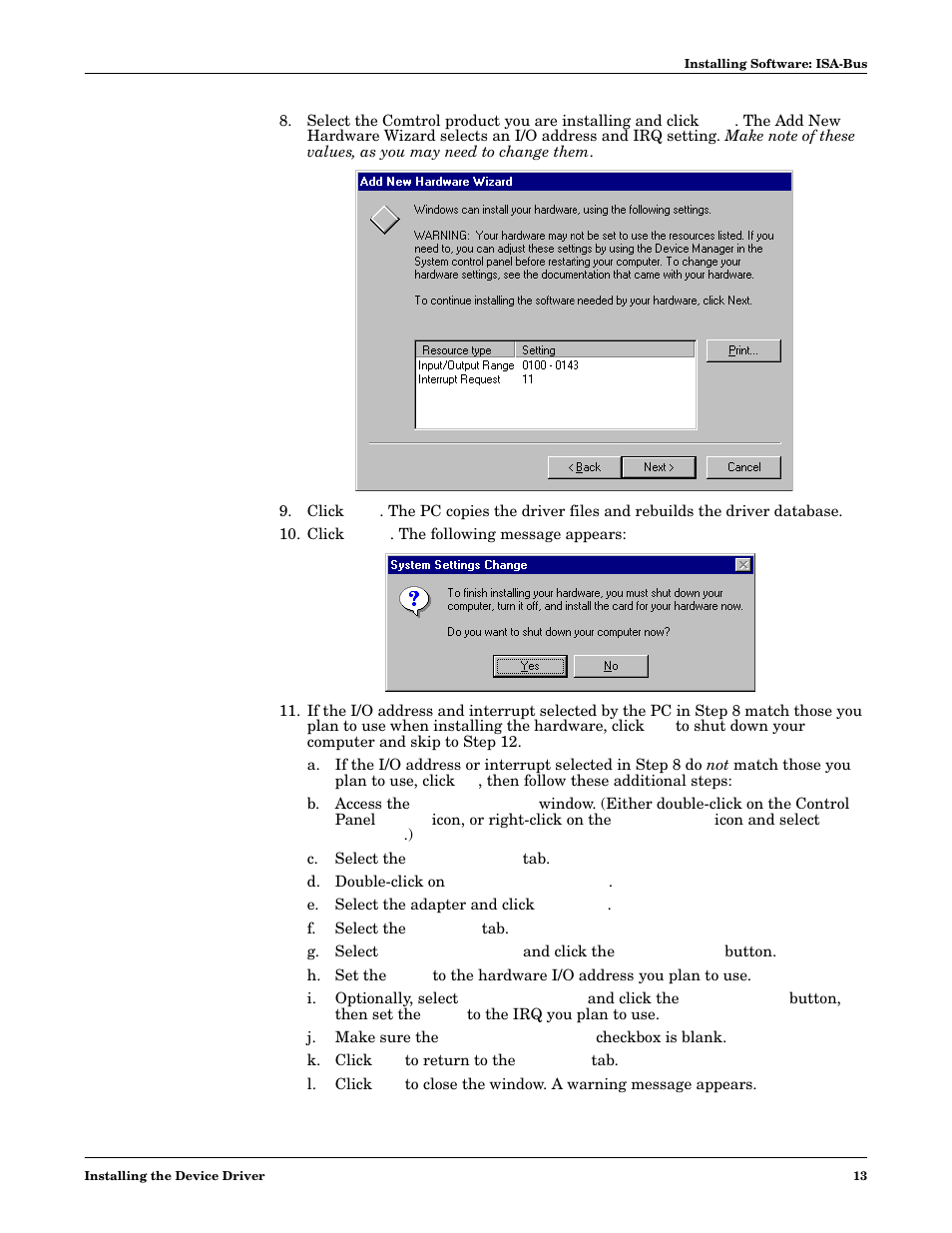 Comtrol Multiport Modems  Windows 98 User Manual | Page 13 / 55